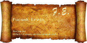 Fucsek Ervin névjegykártya